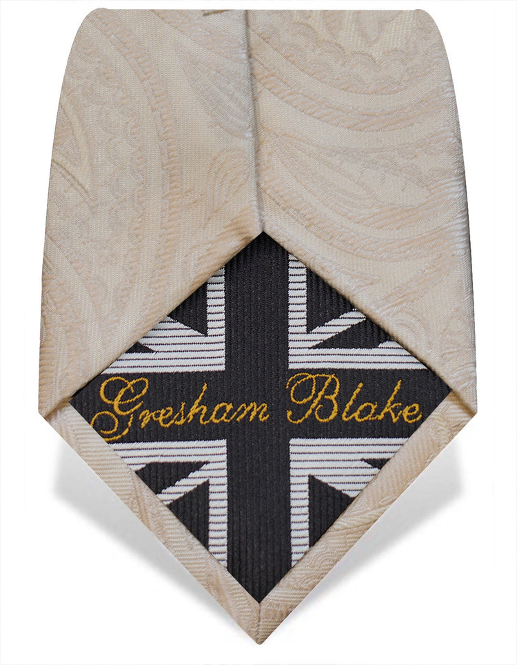 Ivory Paisley Tie - Gresham Blake Online