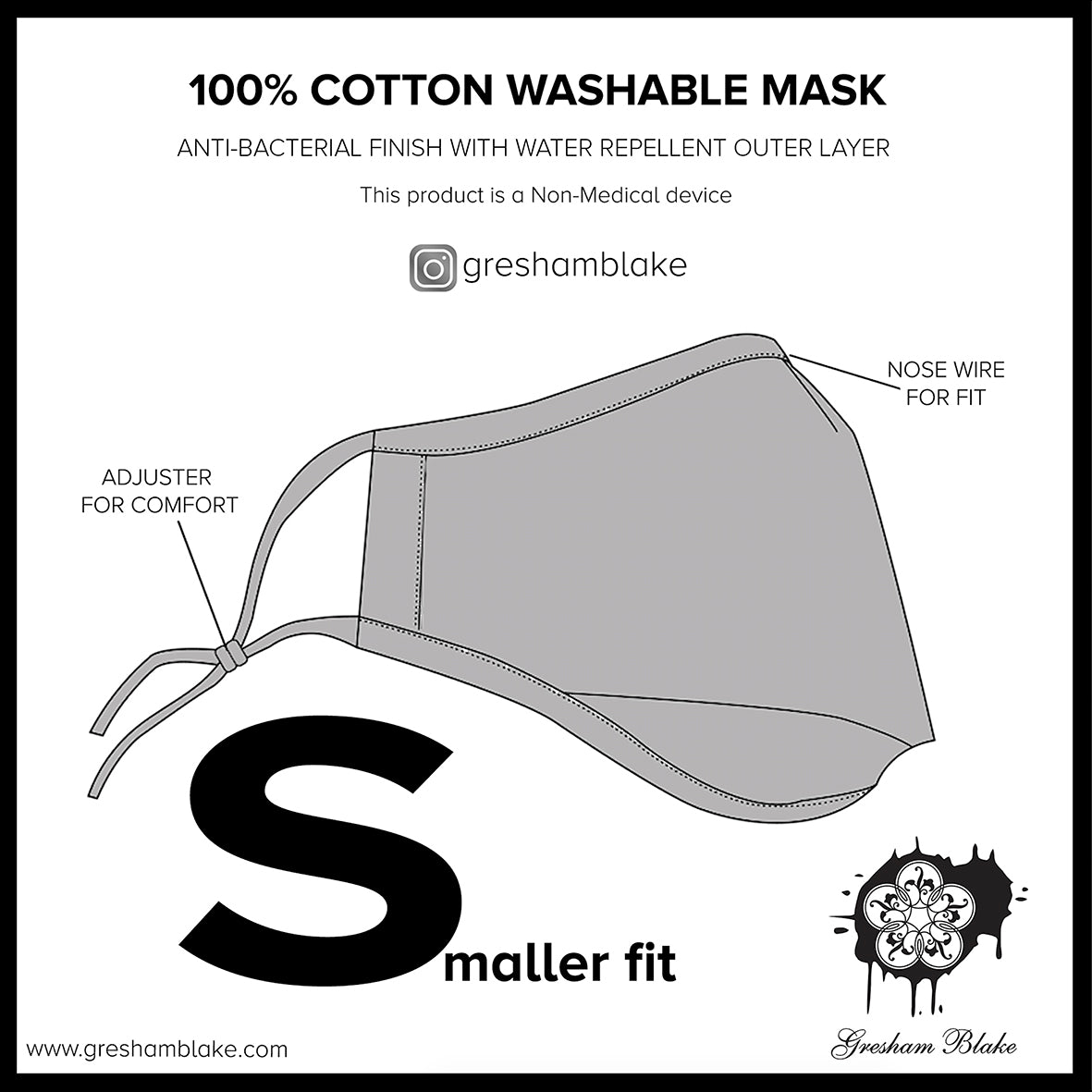 Small Black Face Mask