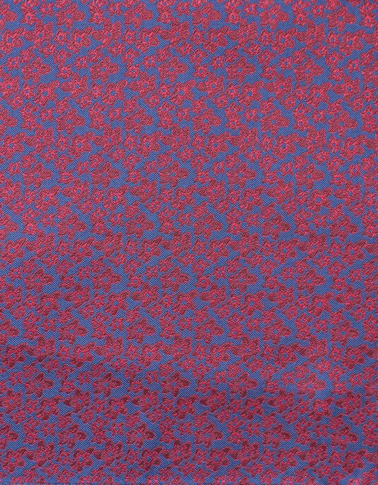 Little Flowers Burgundy & Navy Pocket Square - Gresham Blake Online