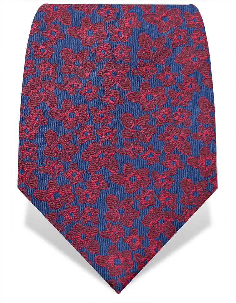 Little Flowers Burgundy & Navy Tie - Gresham Blake Online