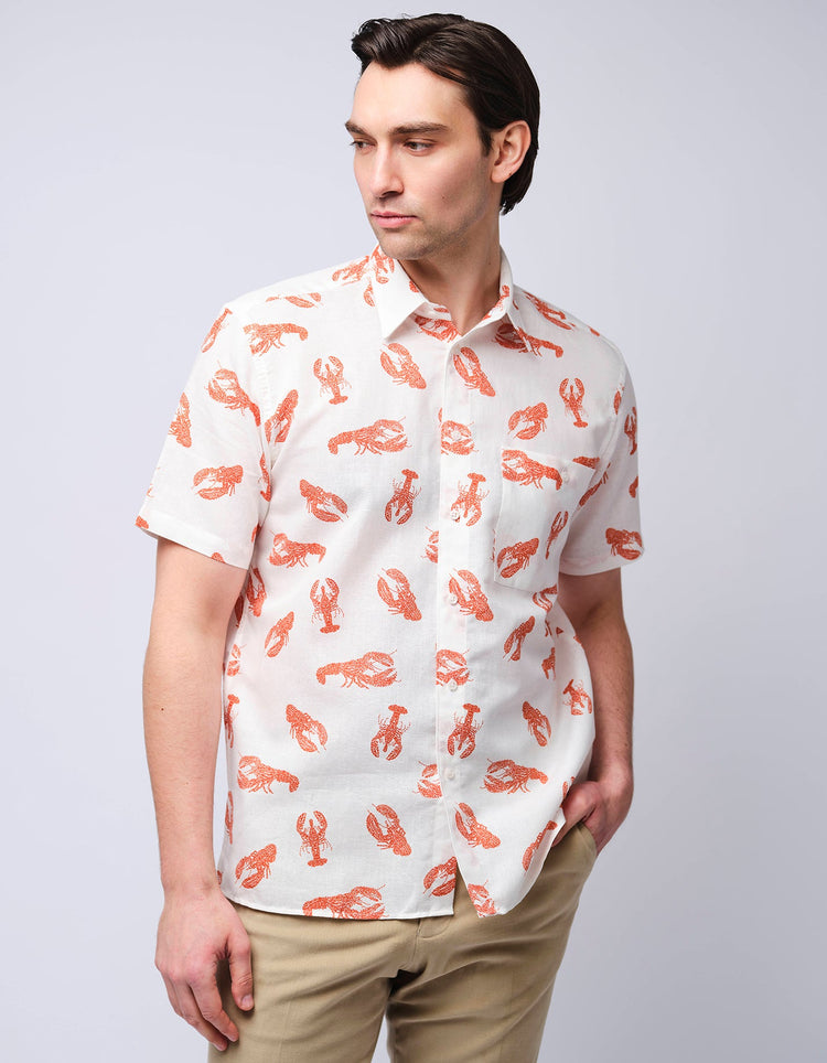 Lobster Dot Short Sleeve Shirt - Gresham Blake Online