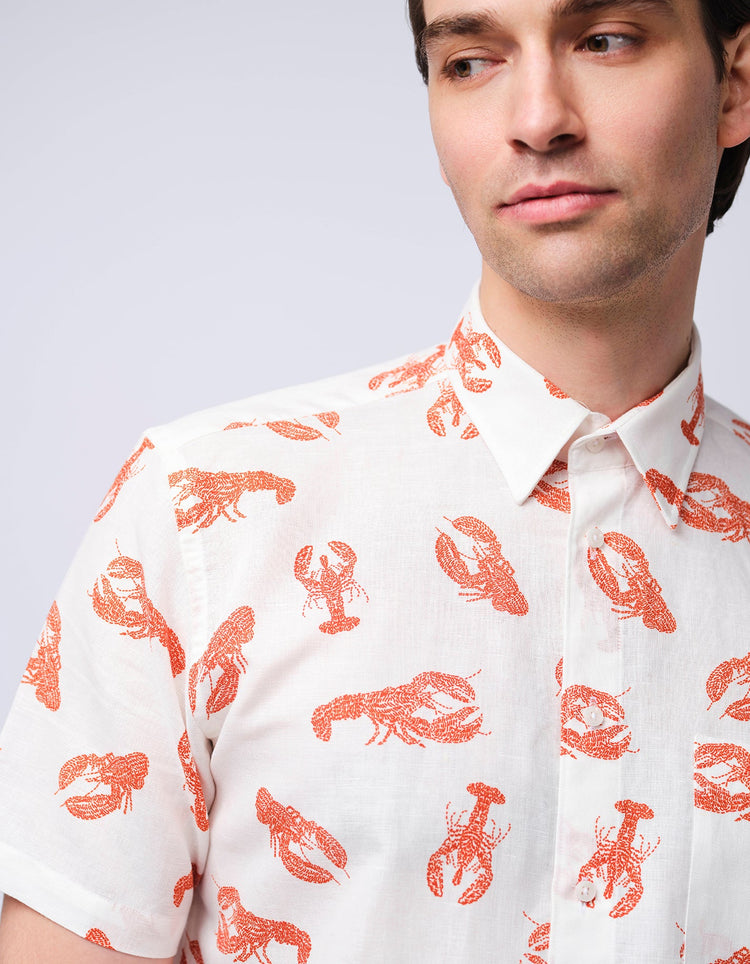 Lobster Dot Short Sleeve Shirt - Gresham Blake Online