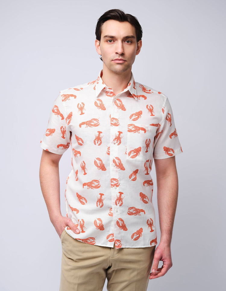 Lobster Dot Short Sleeve Shirt - Gresham Blake Online