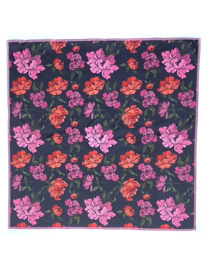 pink floral pocket square