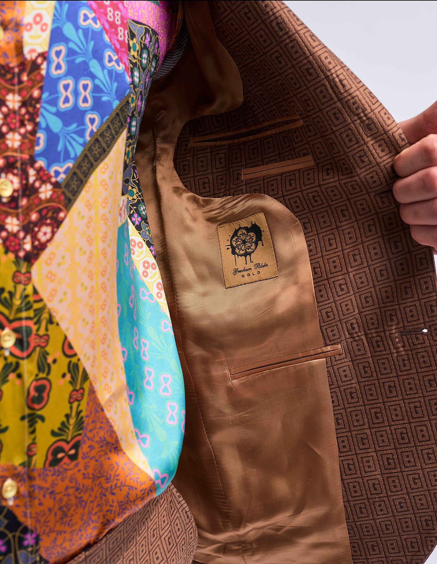 Patchwork Silk Shirt GOLD COLLECTION