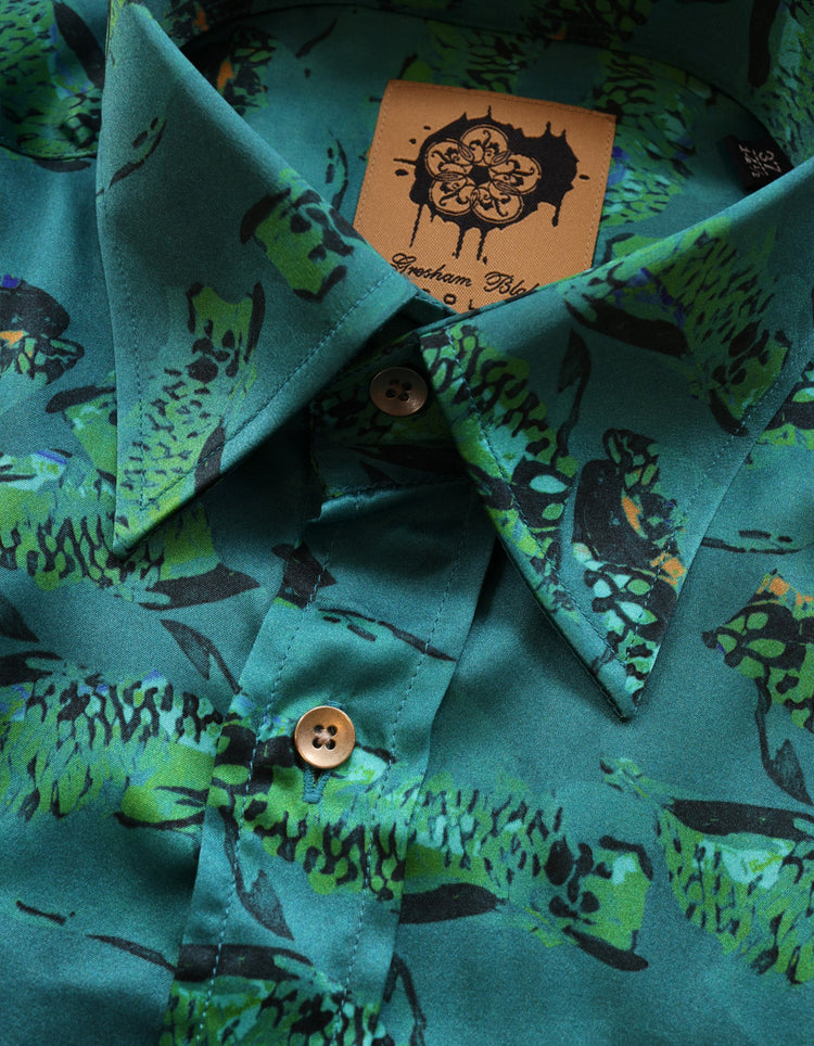 Moonlight Fish Silk Shirt - Gresham Blake Online