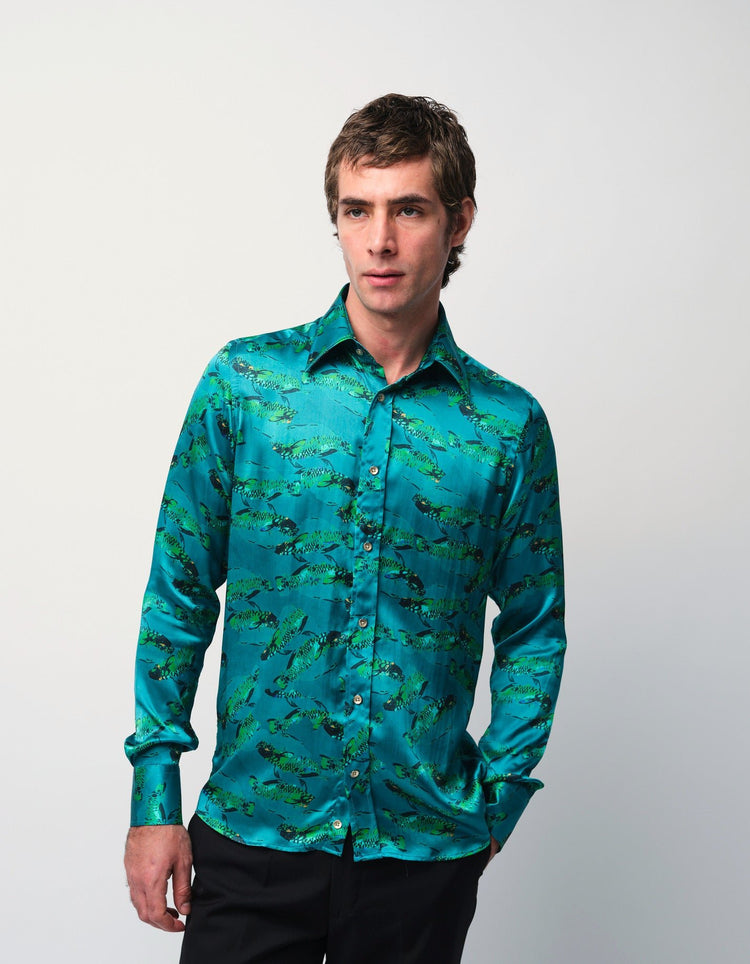 Moonlight Fish Silk Shirt - Gresham Blake Online