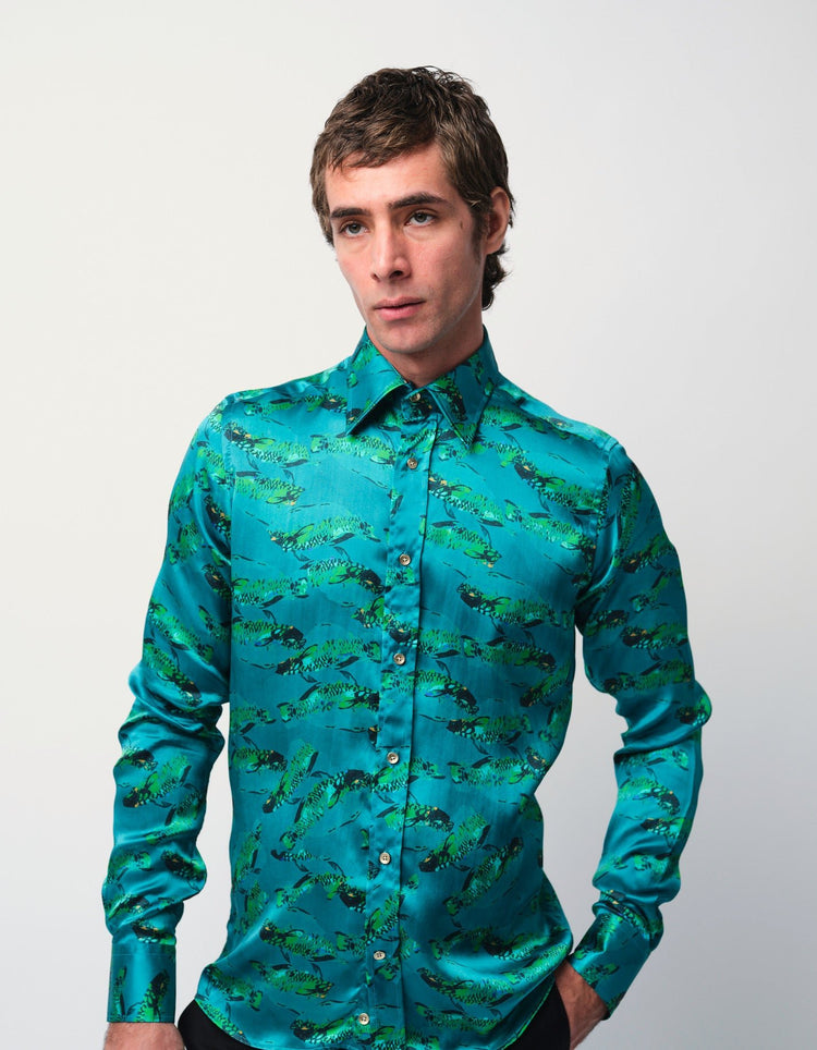 Moonlight Fish Silk Shirt - Gresham Blake Online