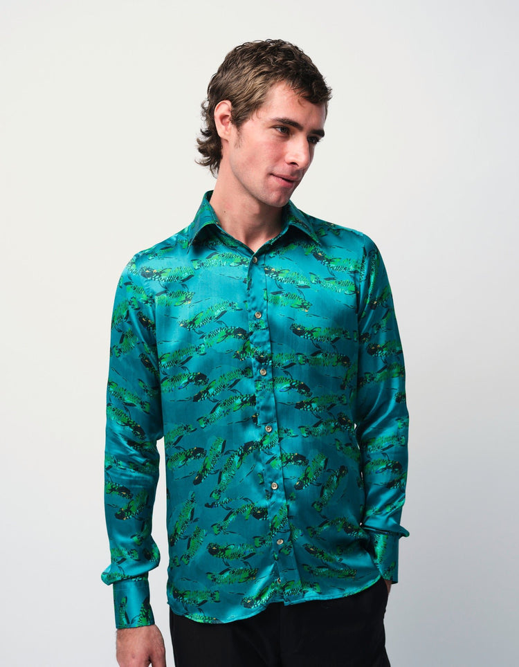 Moonlight Fish Silk Shirt - Gresham Blake Online