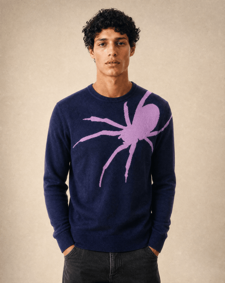 Navy Spider Jumper - Gresham Blake Online