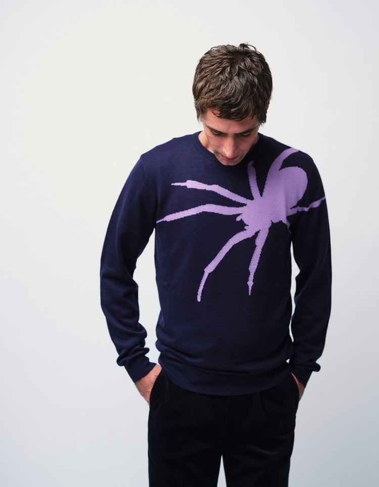 Navy Spider Jumper - Gresham Blake Online