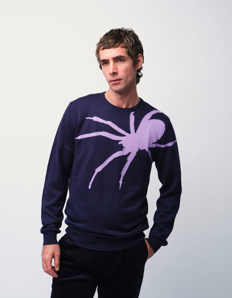 Navy Spider Jumper - Gresham Blake Online