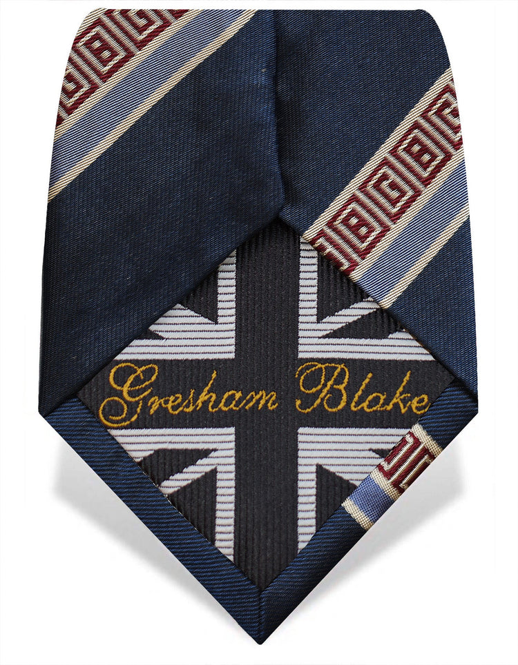 Navy Stripe Tie - Gresham Blake Online