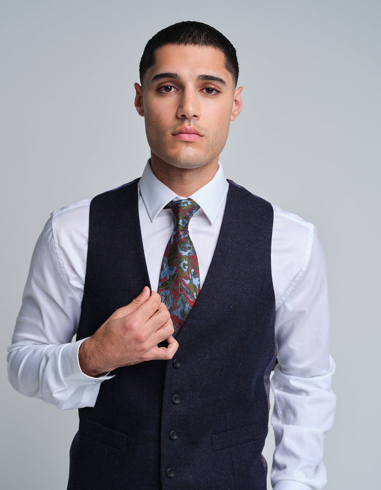 Navy Tweed Suit - Gresham Blake Online