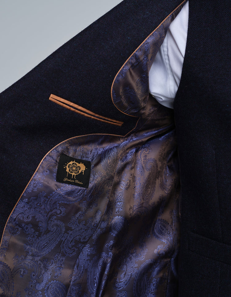 Navy Tweed Suit - Gresham Blake Online