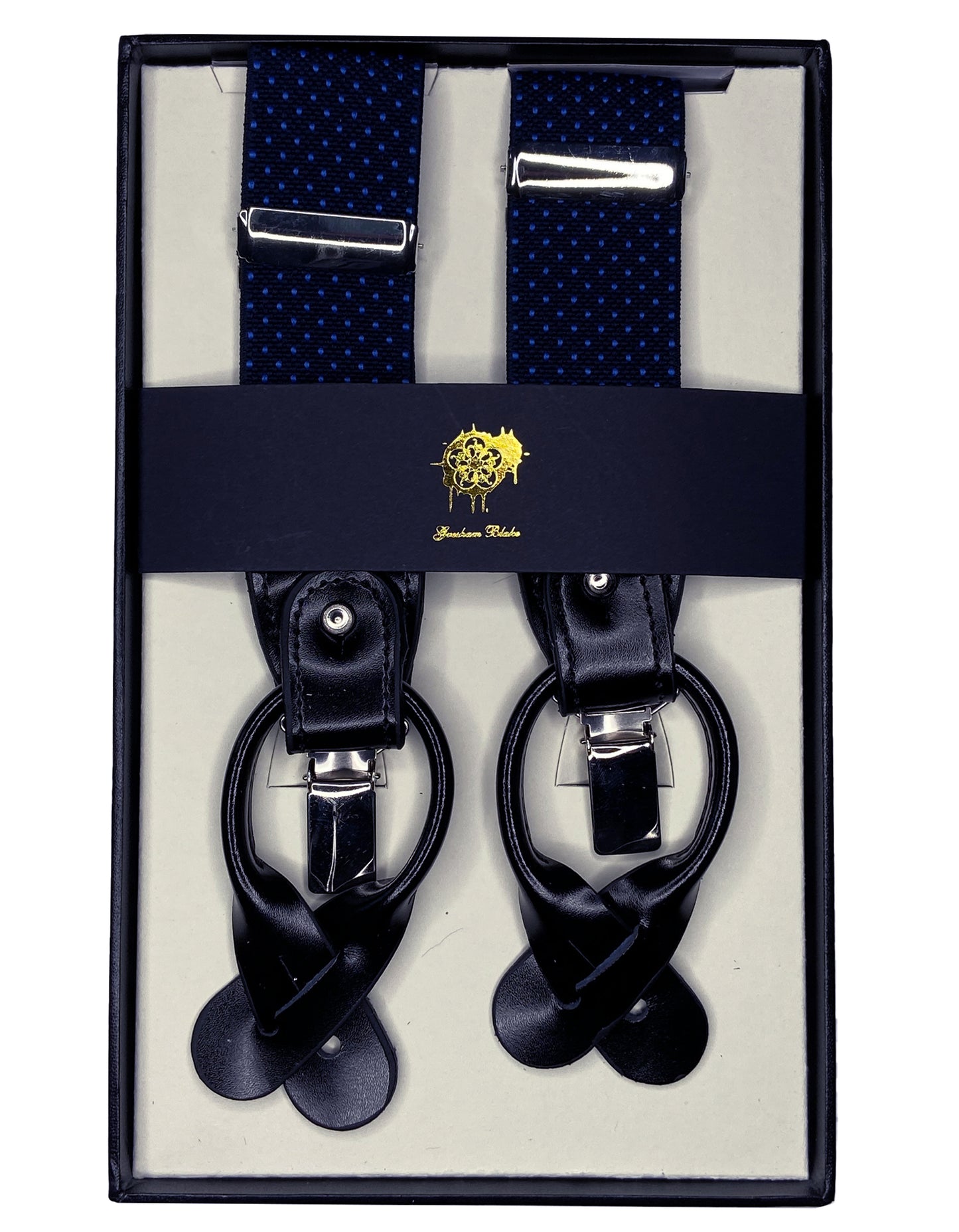 tonal blue braces for mens