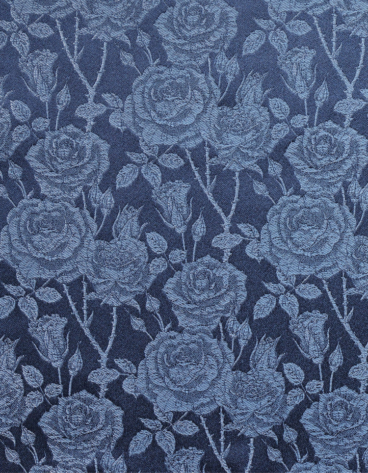 Navy Rose Pocket Square