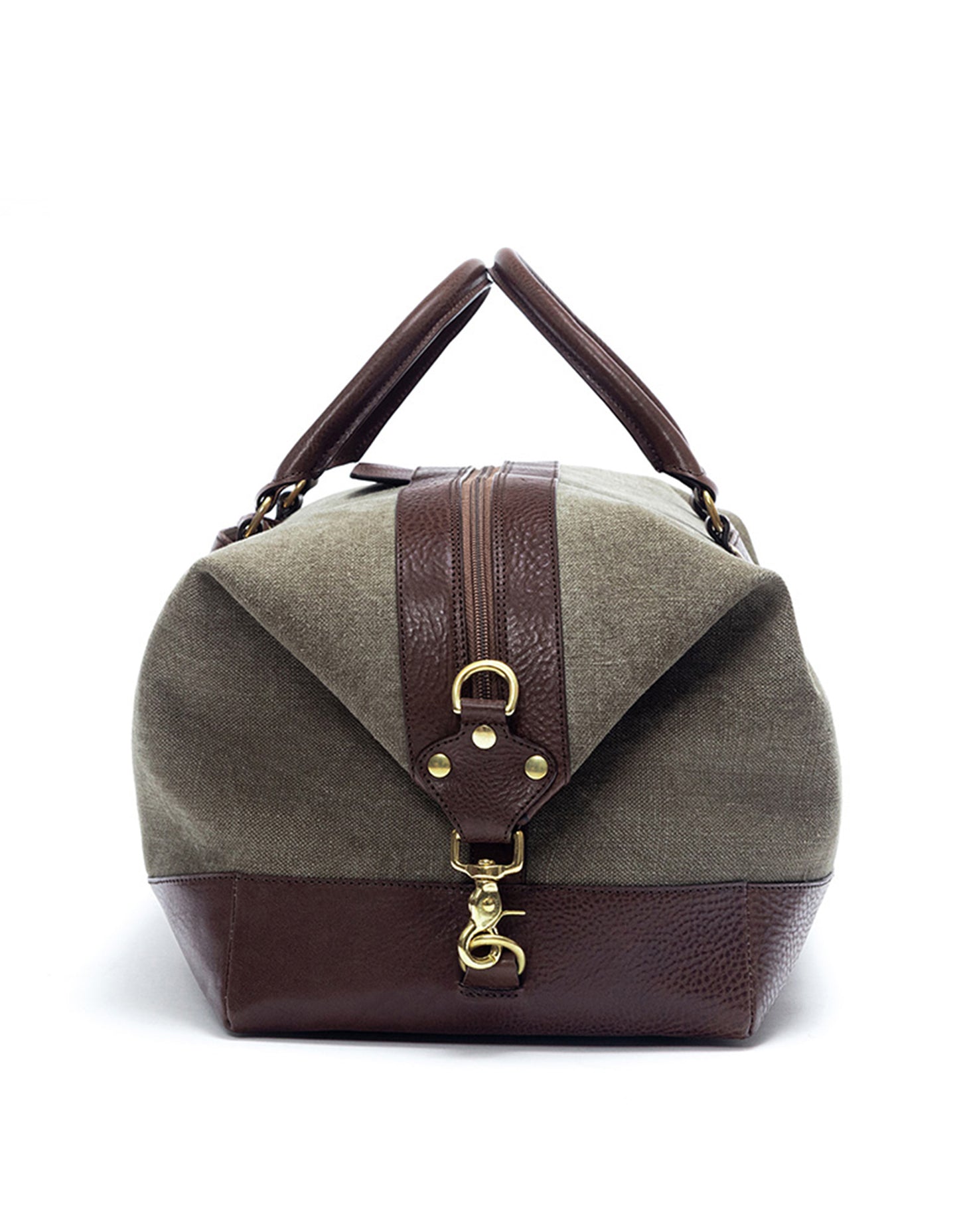 brown leather travel bag