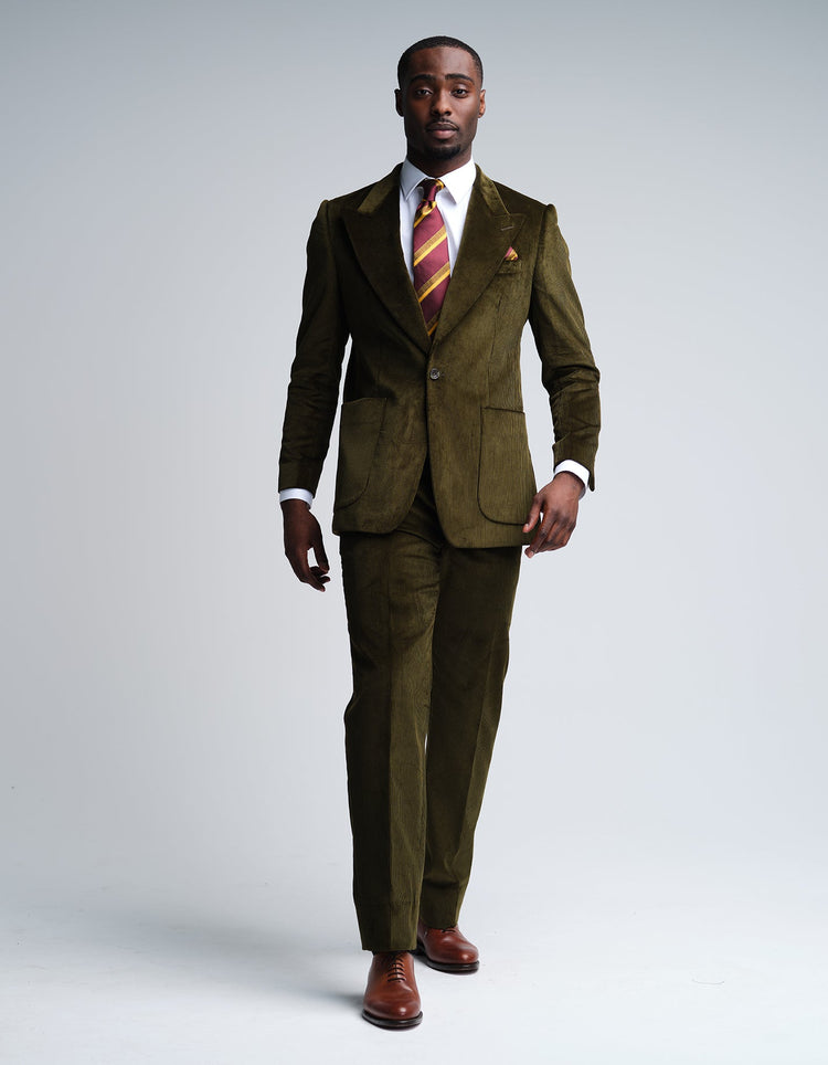 Olive Corduroy Suit - Gresham Blake Online