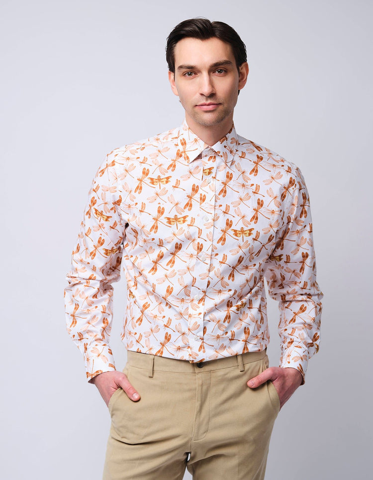Orange Dragonflies Shirt - Gresham Blake Online
