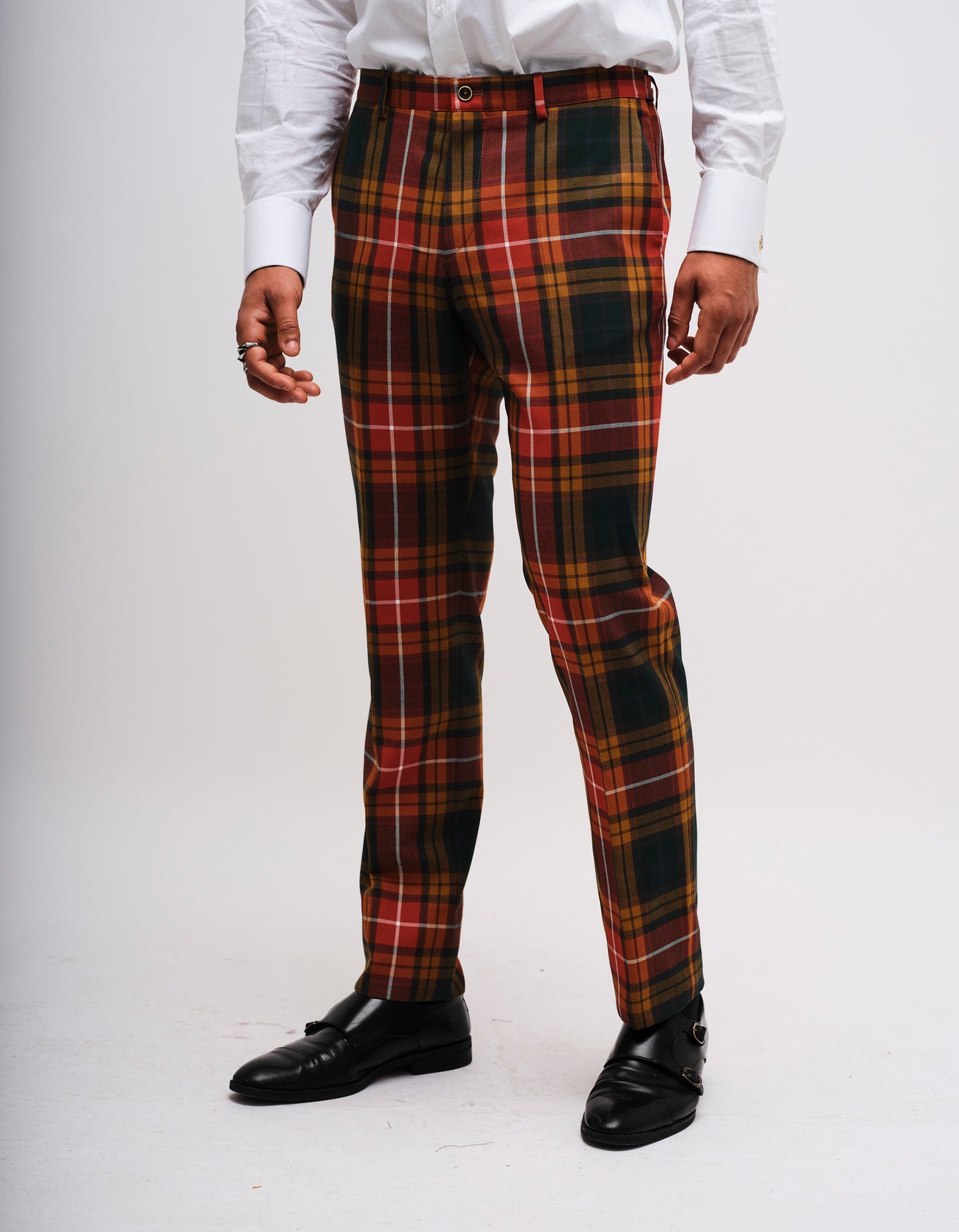 Orange Balmoral Tartan Trouser