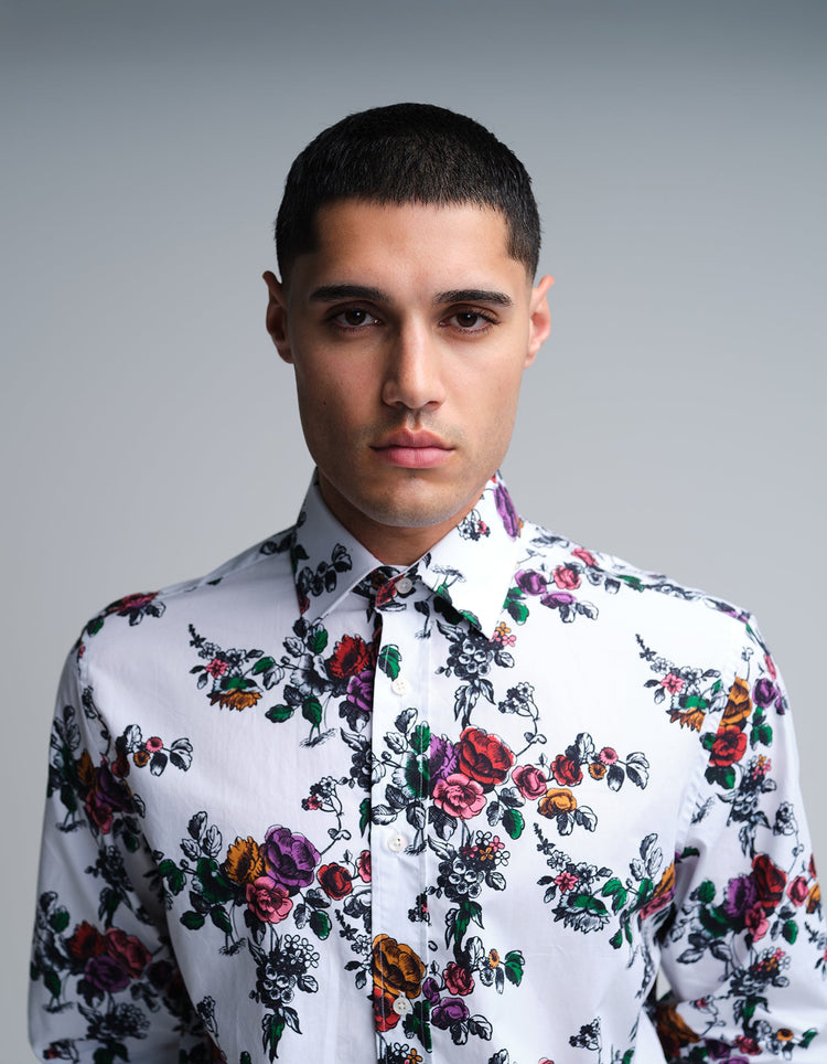 Painted Flowers Shirt - Gresham Blake Online
