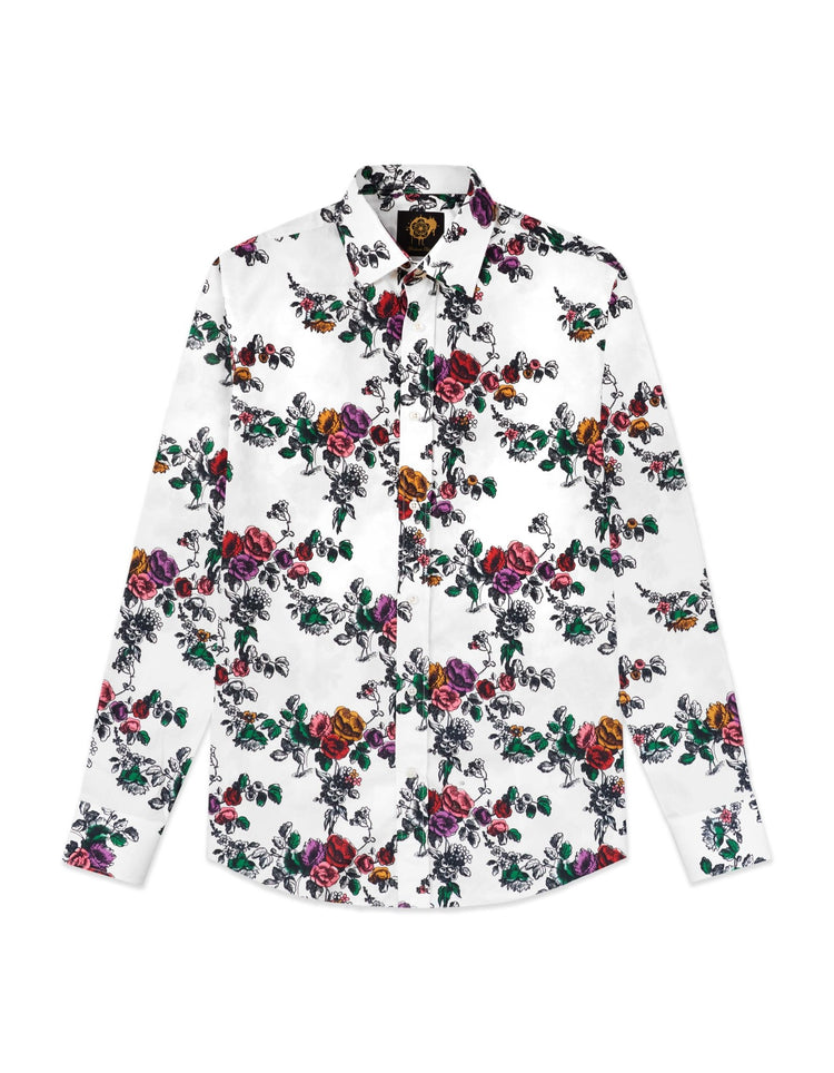 Painted Flowers Shirt - Gresham Blake Online