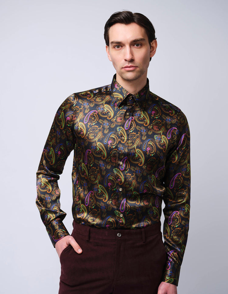 Paisley Silk Shirt - Gresham Blake Online