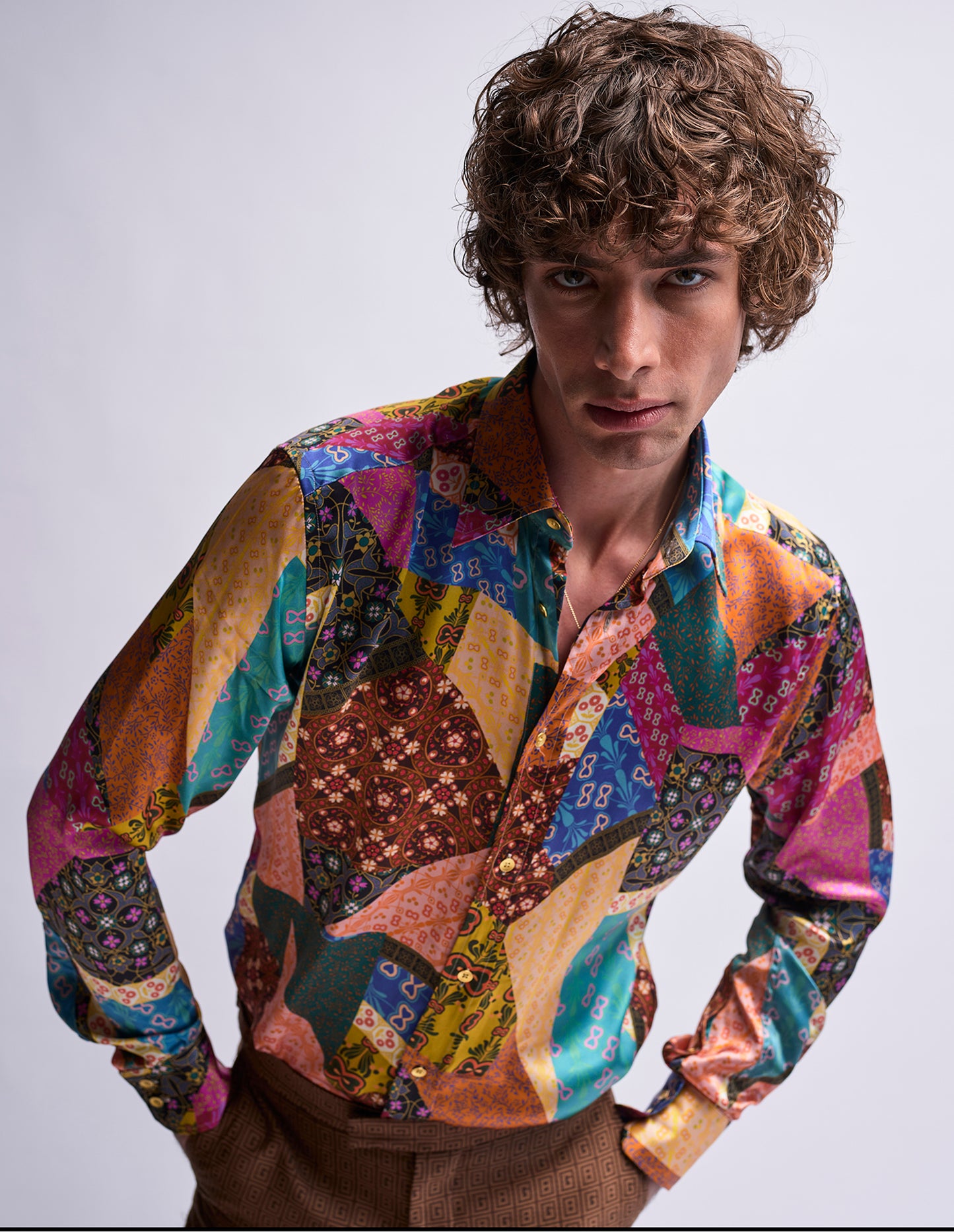 Patchwork Silk Shirt GOLD COLLECTION