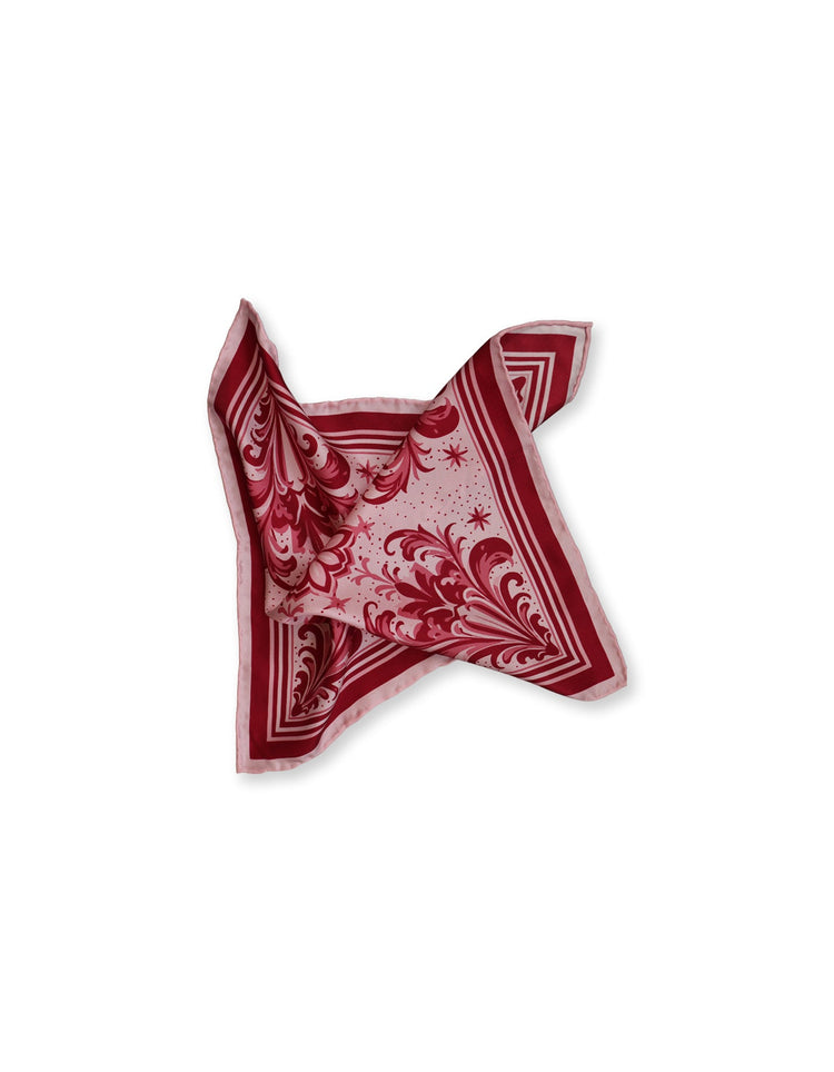 Pink Paisley Silk Pocket Square - Gresham Blake Online