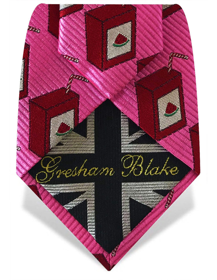Pink & Red Watermelon Juice Tie - Gresham Blake Online