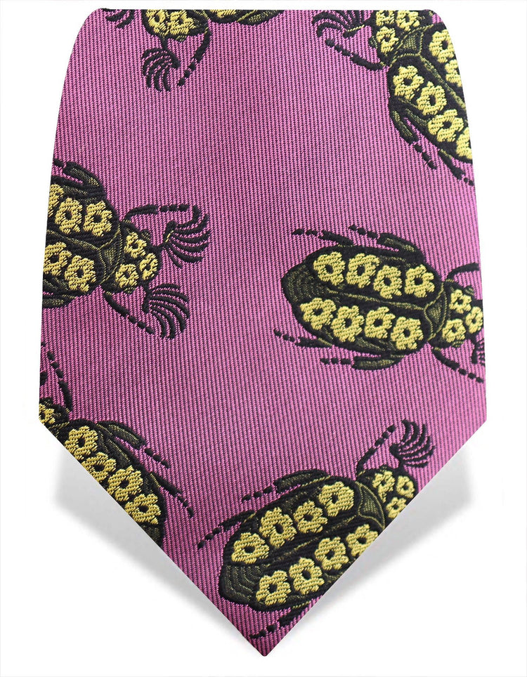 Pink & Yellow Floral Bugs Silk Tie - Gresham Blake Online