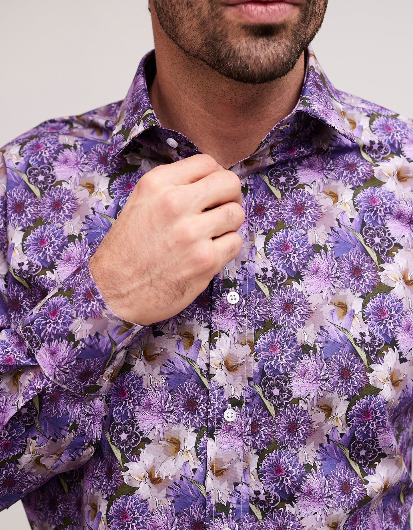 mens purple floral shirts