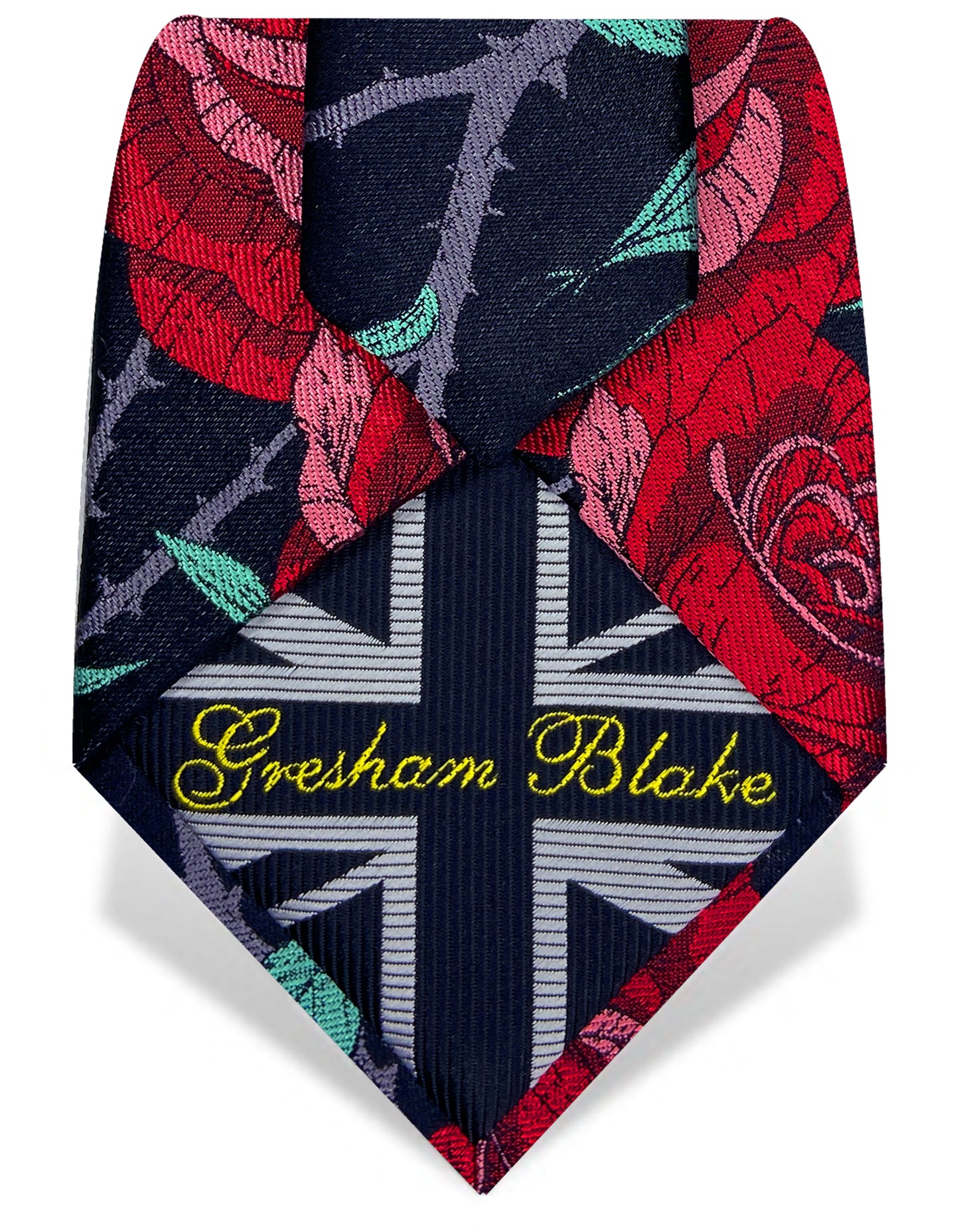 silk red rose tie