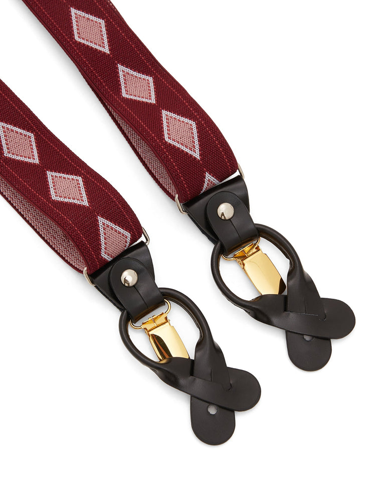 Red Diamond & Gold Braces - Gresham Blake Online