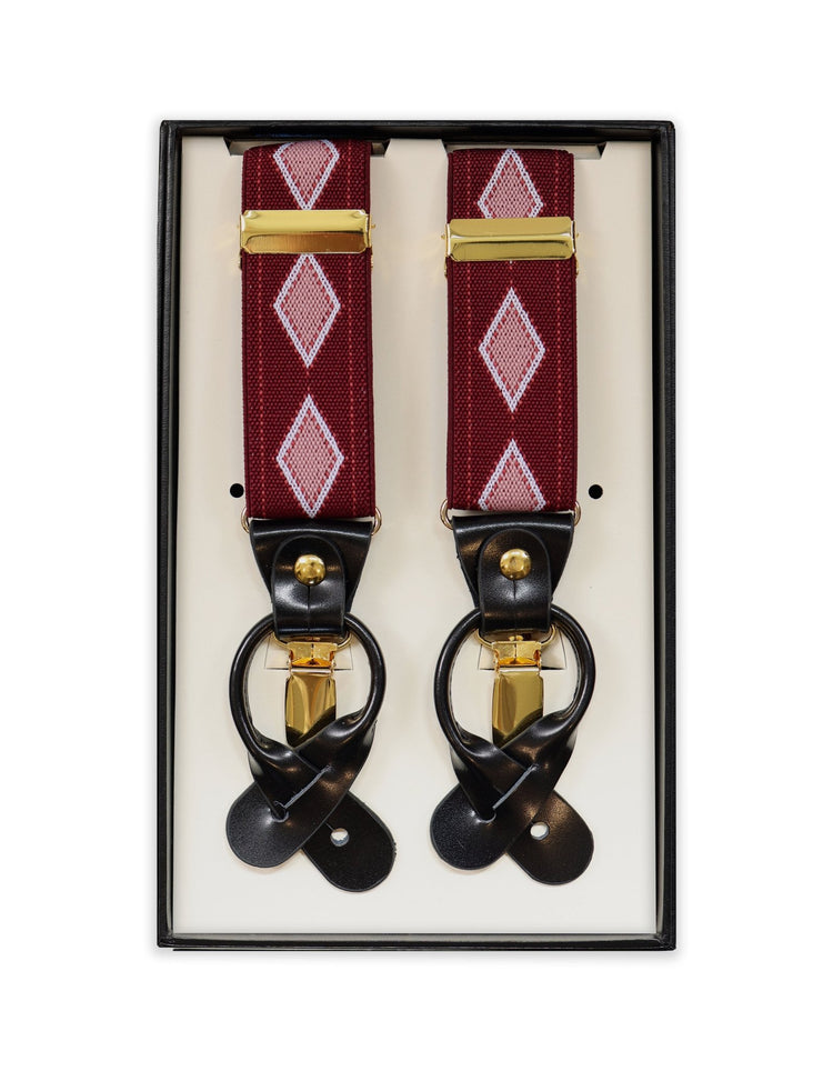 Red Diamond & Gold Braces - Gresham Blake Online