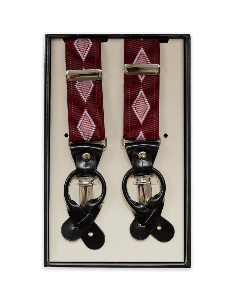 Red Diamond & Silver Braces - Gresham Blake Online