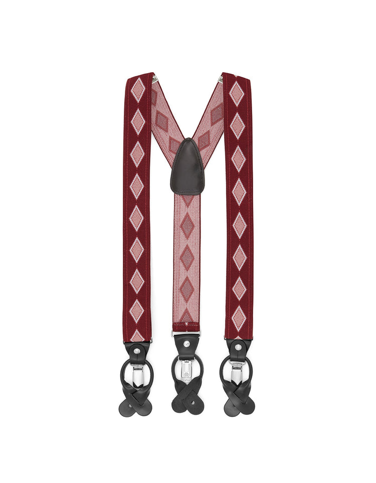 Red Diamond & Silver Braces - Gresham Blake Online
