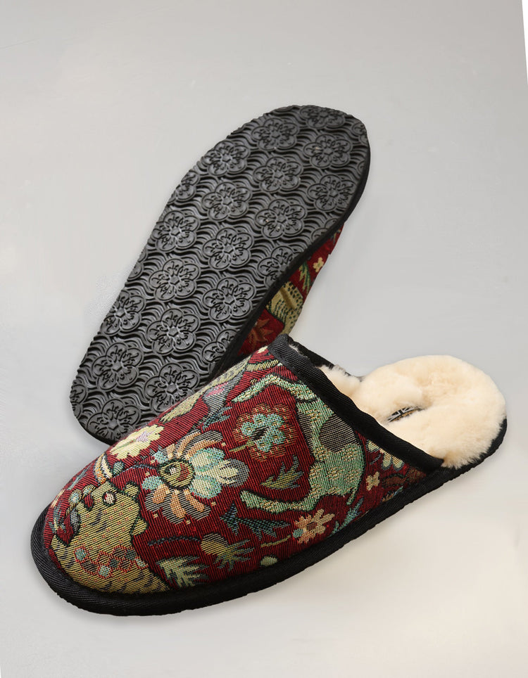 Red Tapestry Slippers - Gresham Blake Online