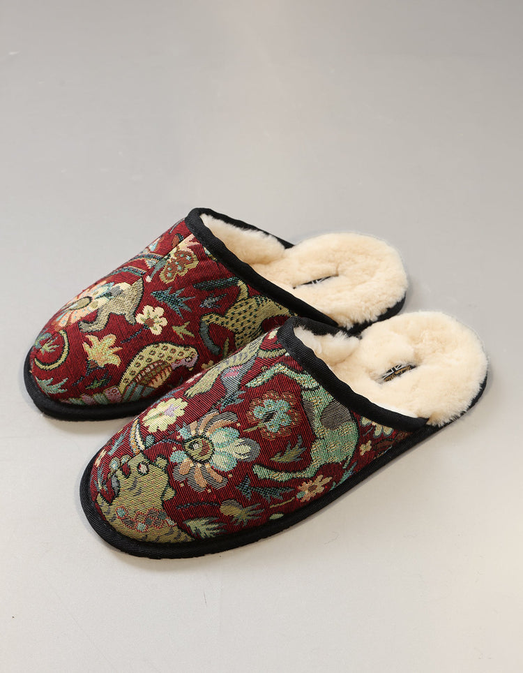 Red Tapestry Slippers - Gresham Blake Online