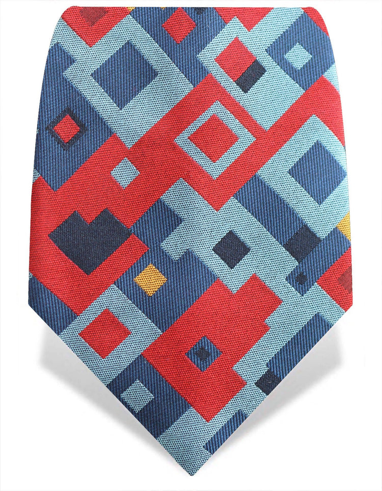 Retro Squares Silk Tie - Gresham Blake Online