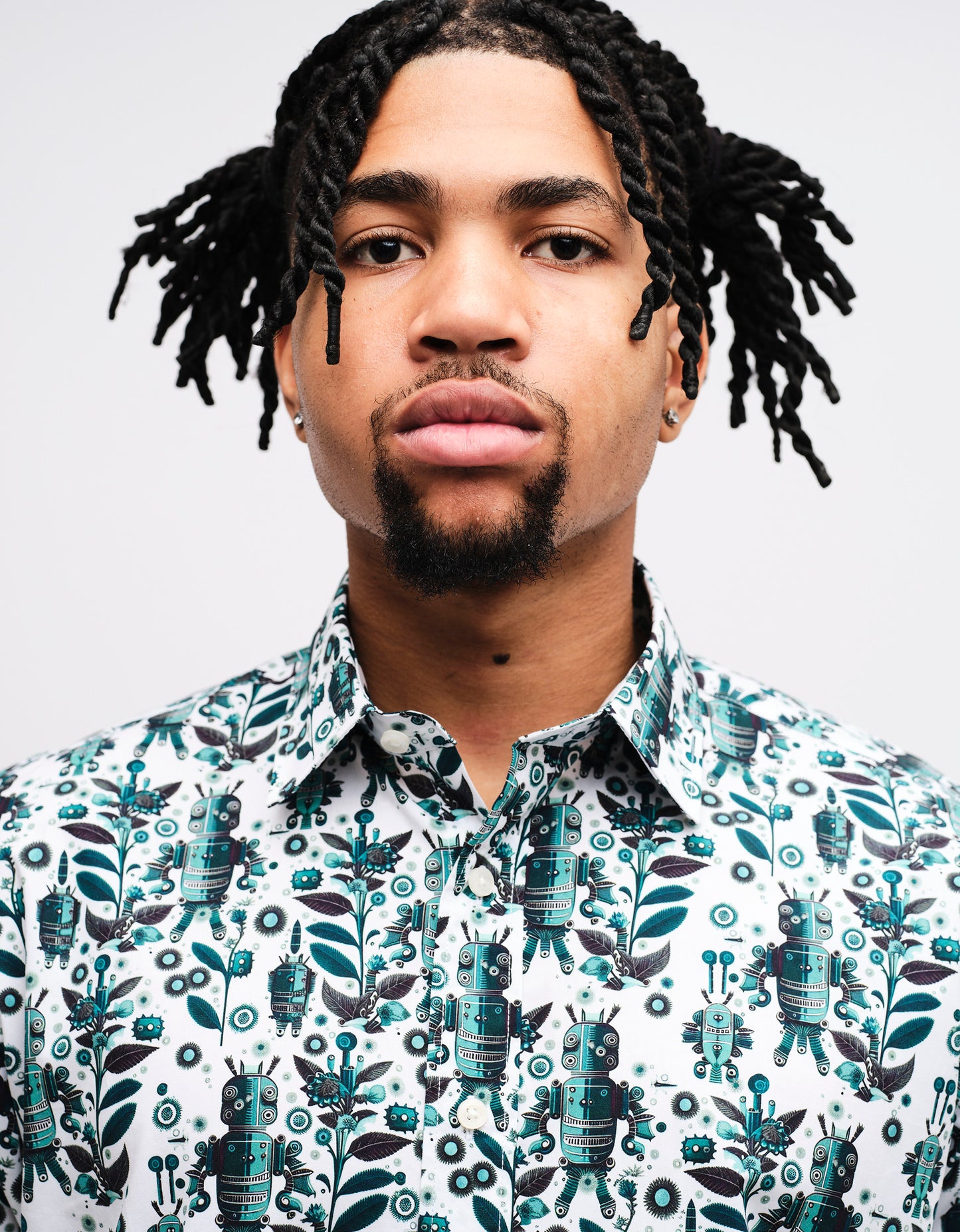 Robotic Floral Shirt
