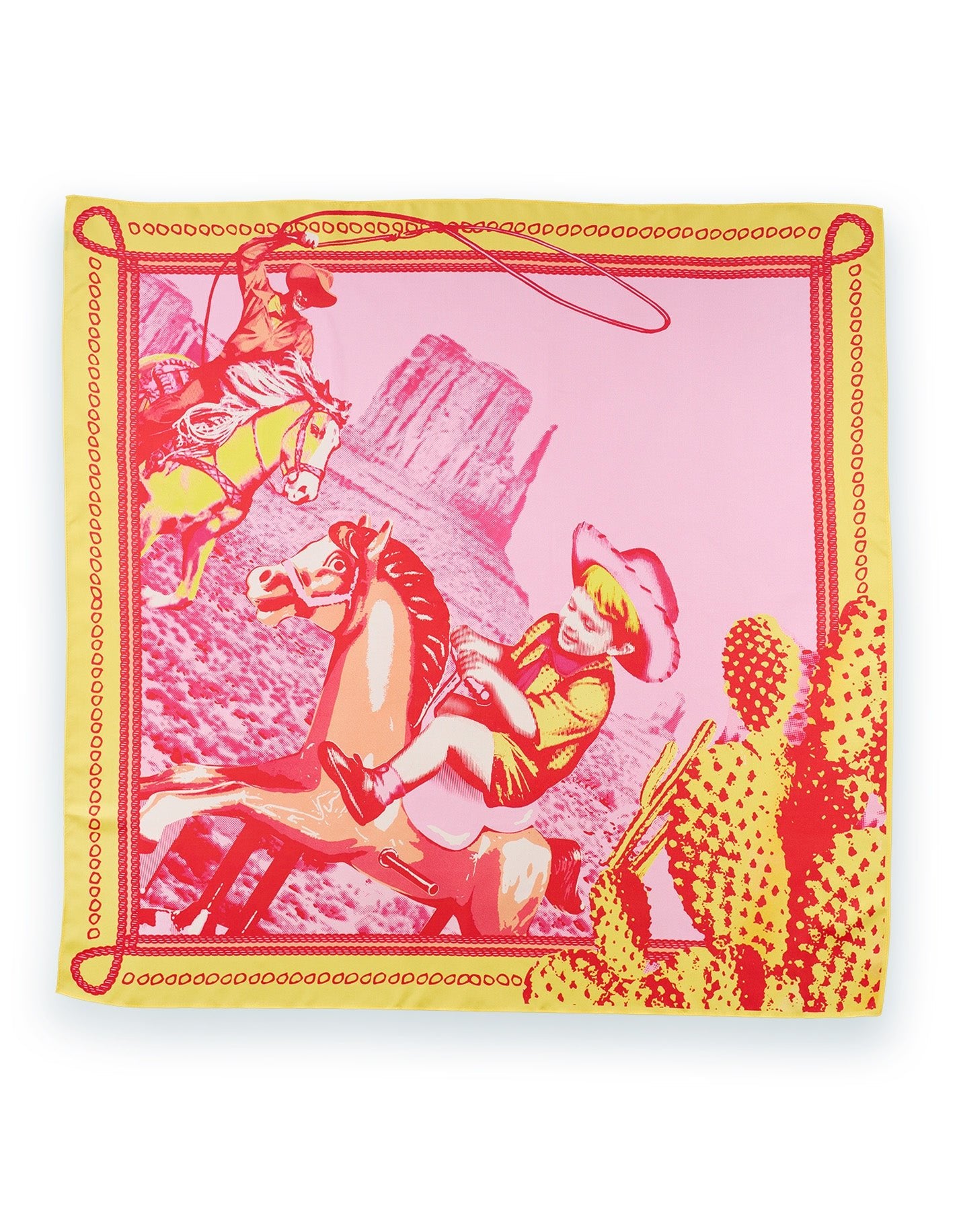 Passant De Foulard Rodeo Drive - Or - Cheval Cabré - Pour Cow-boy Et Cow-girl - Neuf