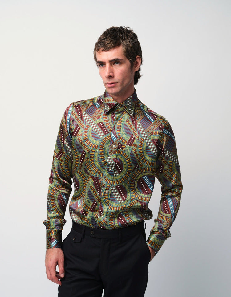 Roulette Silk Shirt - Gresham Blake Online