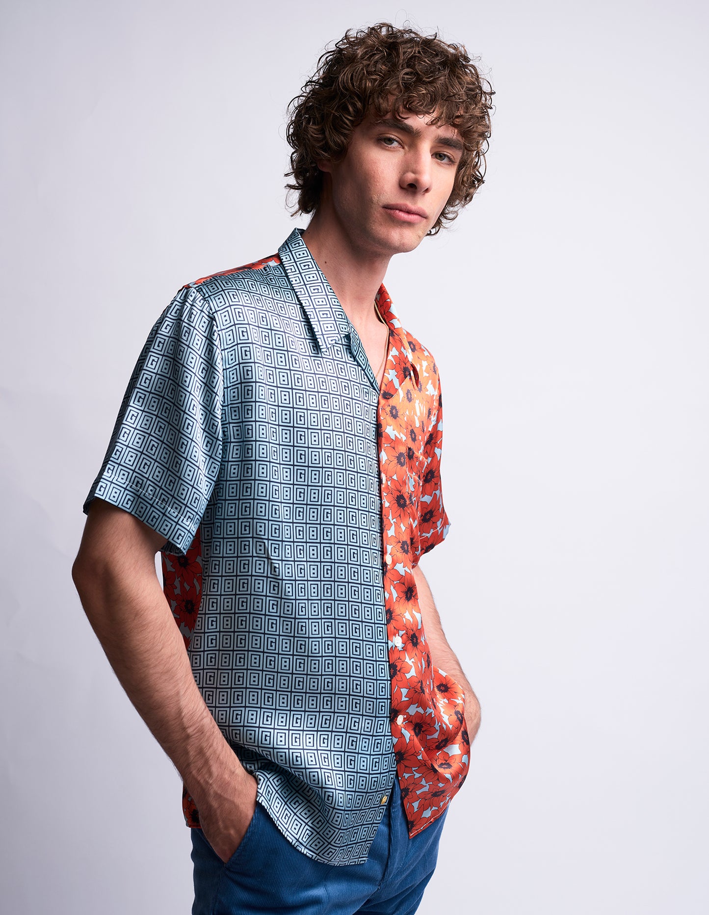 mens short sleeve shirt designer