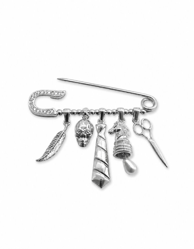 Silver Charm Brooch - Gresham Blake Online