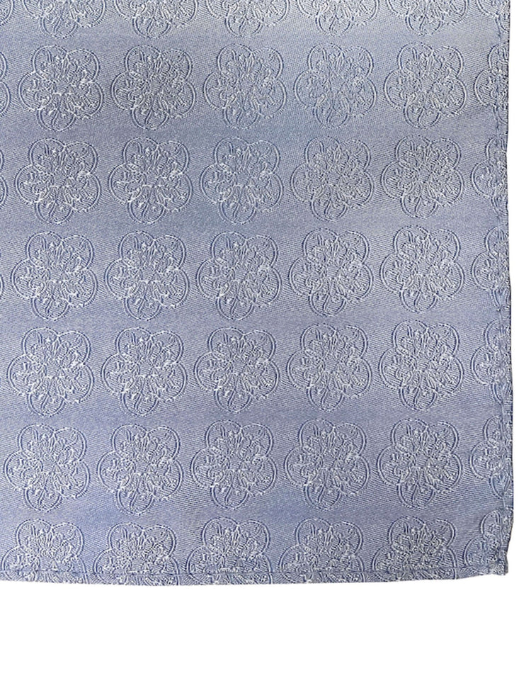 Sky Blue GB Logo Pocket Square - Gresham Blake Online