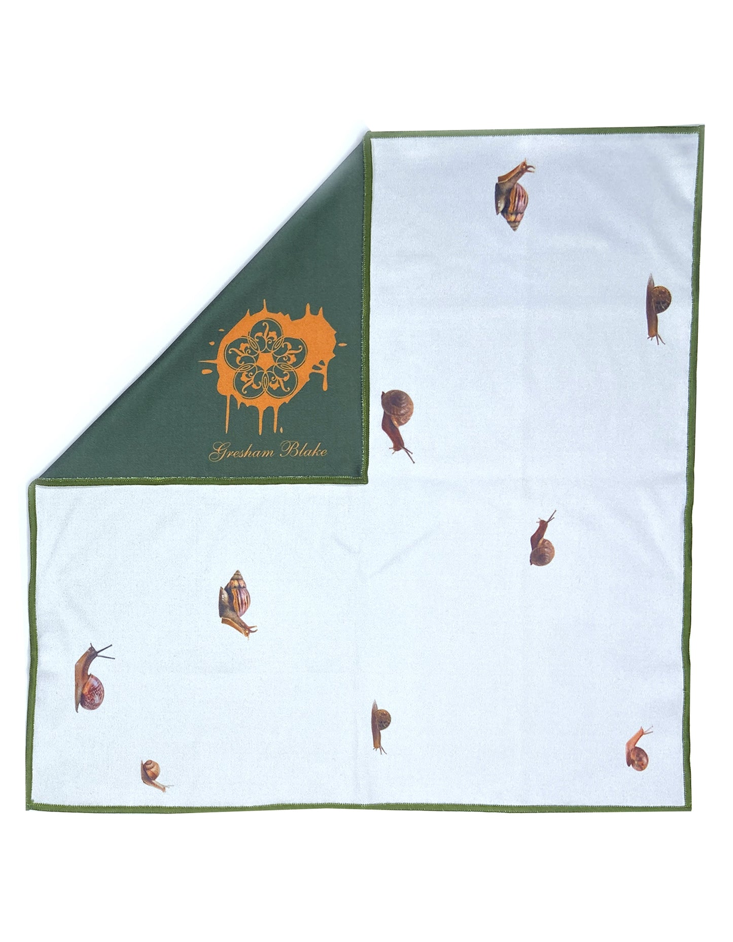 printed white pocket square