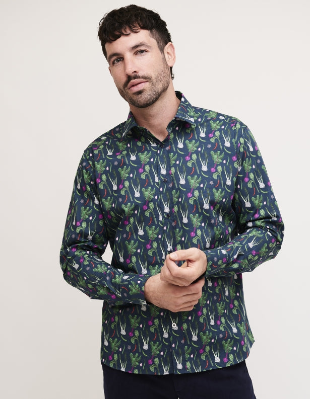 vegetable printed shirt for mens