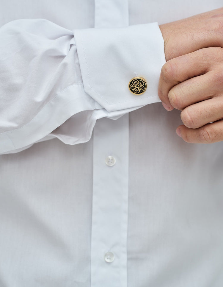 White Double Cuff Kent Collar Shirt - Gresham Blake Online